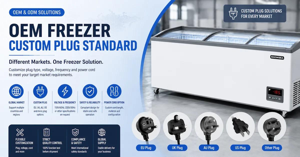 Estándar de enchufes personalizados para congeladores OEM: Lo que los compradores B2B deben confirmar antes de la producción